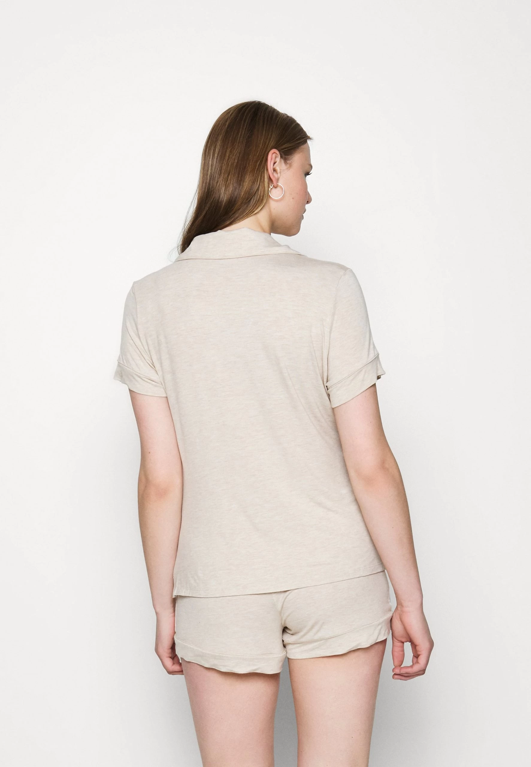 Anna Field BUTTON THROUGH PJ SET - Piżama - Beige 3 Anna Field BUTTON THROUGH PJ SET - Piżama - Beige - obrazek 3