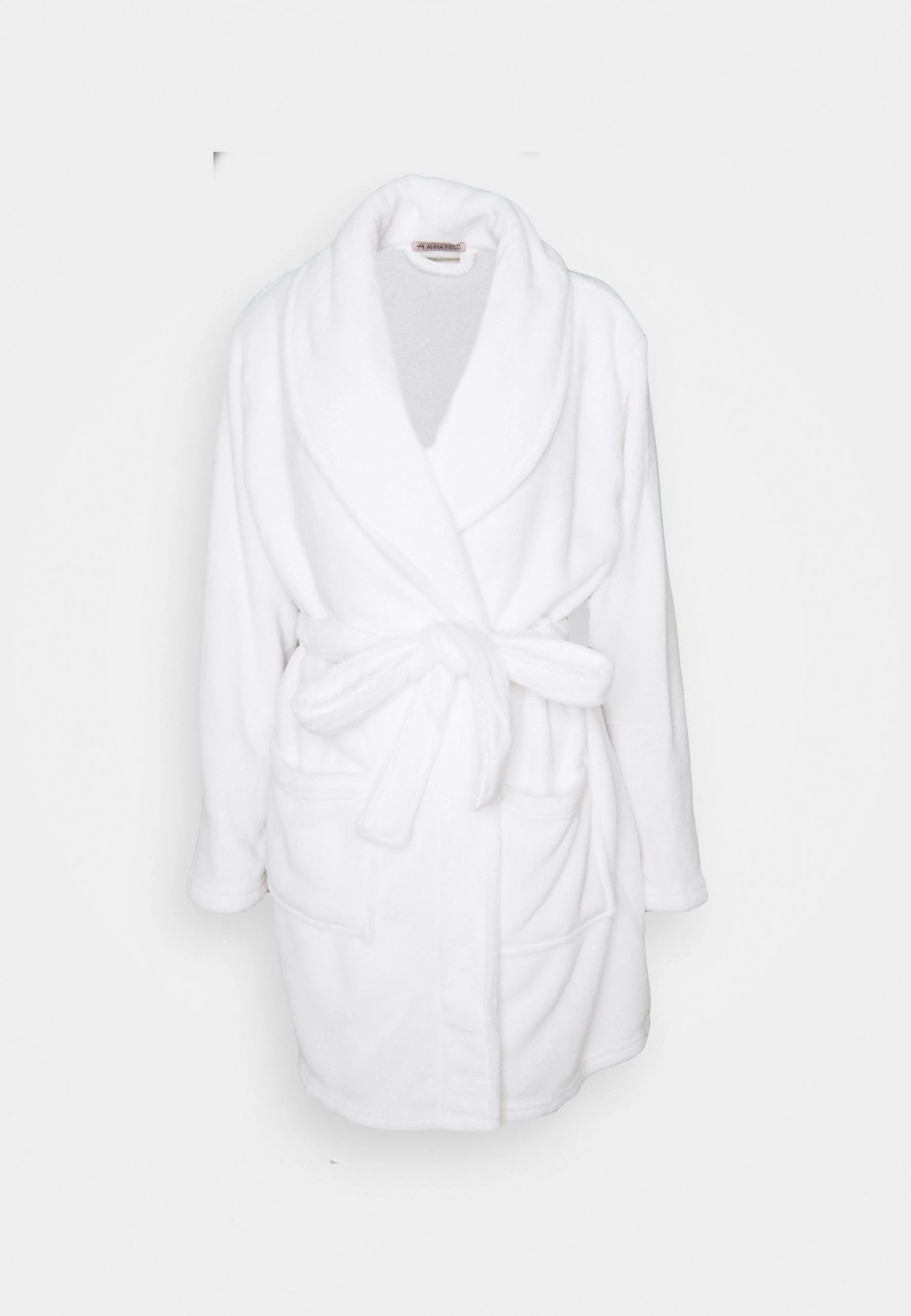 Anna Field LADIES PLUSH BATHROBE - Szlafrok - White 5 Anna Field LADIES PLUSH BATHROBE - Szlafrok - White - obrazek 5