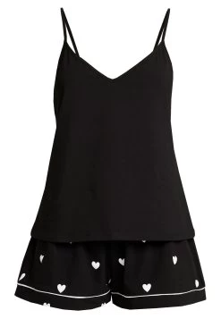 Anna Field HEART CAMI SET - Piżama - Black -Anna Field Sklep 3fb7181acf1a47fa9041adbb9e271bc0