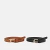 Anna Field 2 PACK - Pasek - Black/cognac