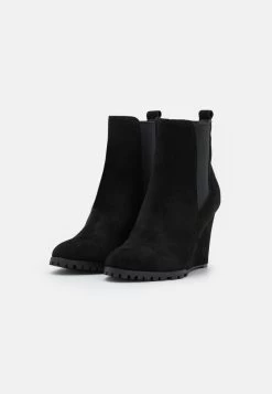 Anna Field LEATHER WINTER BOOT - Botki Na Obcasie - Black