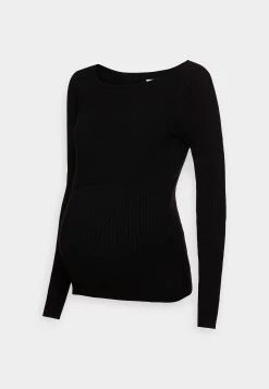 NURSING OVERLAP - Sweter - Black