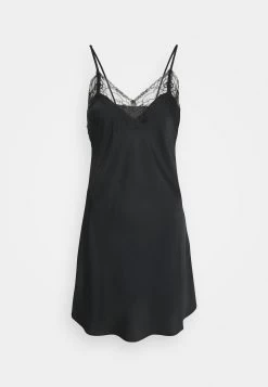 Anna Field HAMMERED SATIN NIGHTIE - Koszula Nocna - Black -Anna Field Sklep 96391f4f5e8c4b0db1d0502a1a70899f