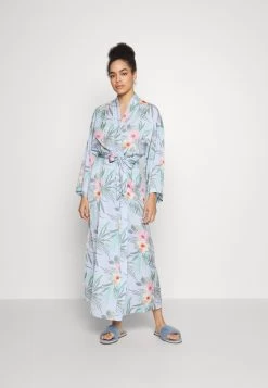 Anna Field FLORAL ROBE - Szlafrok - Blue