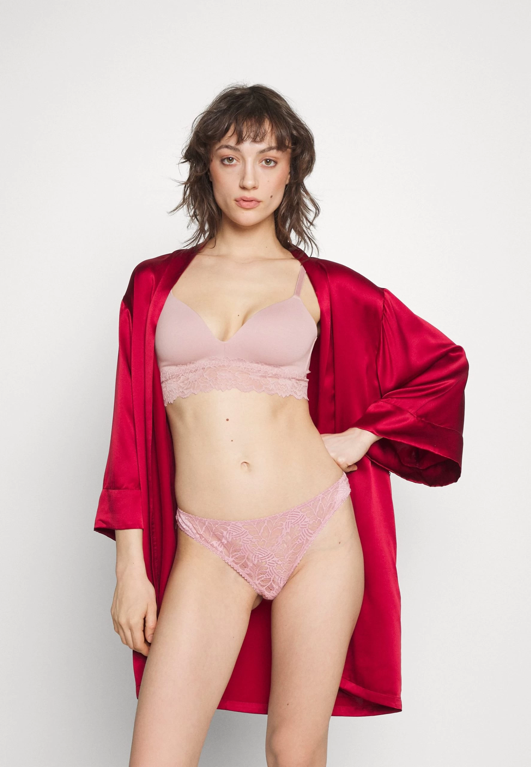 Anna Field 2 PACK - Biustonosz Z Trójkątną Miseczką - Grey/pink 1 Anna Field 2 PACK - Biustonosz Z Trójkątną Miseczką - Grey/pink