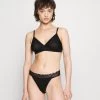 Anna Field 3 PACK LACE TRIM THONG - Stringi - Black