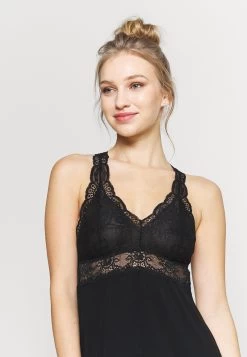 Anna Field ANNA VISCOSE DRESS - Koszula Nocna - Black -Anna Field Sklep cc53c87e9ae54322bf91806641c1165f